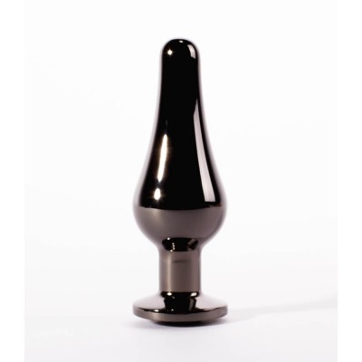 Dop Anal Cu Bijuterie Secret Shine S, Metalic + Negru, 9 Cm