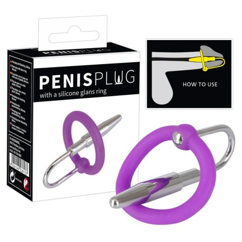 ou, Penis Plug + Silicone Glans Ring, pasiune.ro