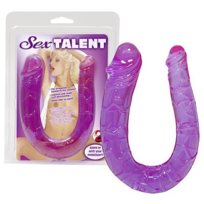 Dildo Dublu Sex Talent, Mov, 29 Cm