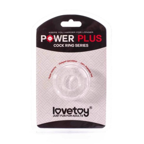 inel, Inel Penis Power Plus Cockring  8, Transparent, pasiune.ro