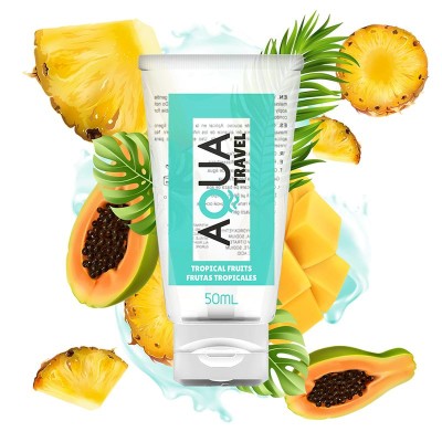 Lubrifiant Pe Baza De Apa Aqua Travel Cu Aroma De Fructe Tropicale 50 Ml