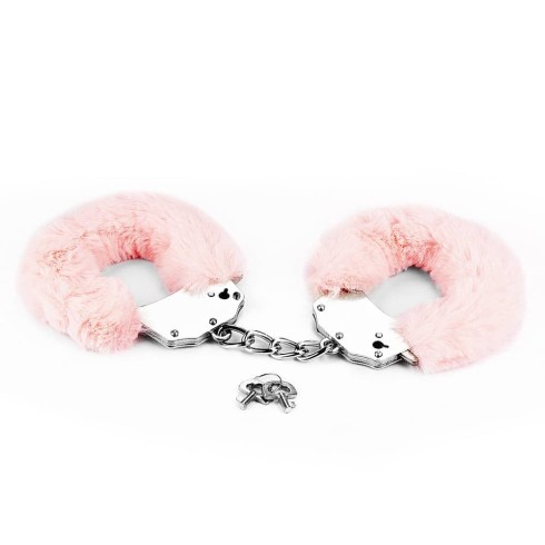 fetish, Fetish Pleasure Fluffy Hand Cuffs Pink, pasiune.ro
