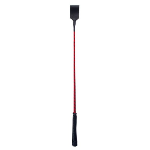 Cravasa Din Piele, Negru + Rosu, 66 Cm