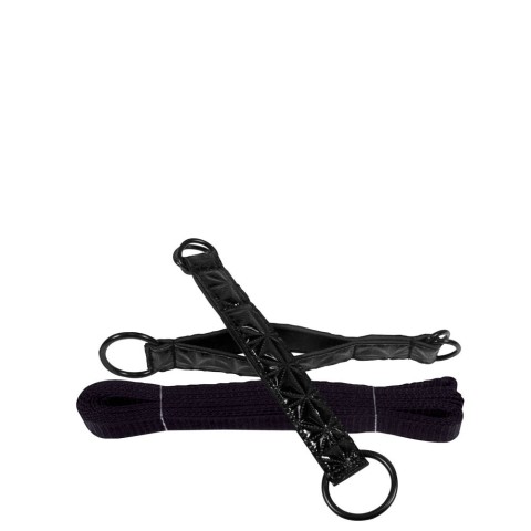 Seturi bondage, Kit Imobilizare Erotica Sinful Black Bed Restraint Straps, pasiune.ro