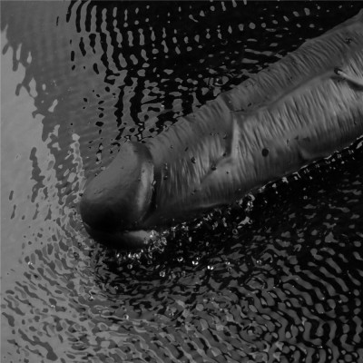 Vibrator Realistic Cu Testicule Real Softee, Negru, 26.5 Cm