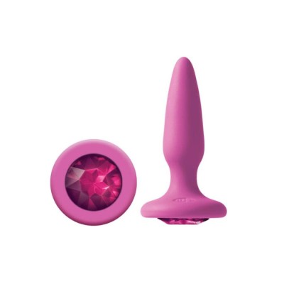 Dop Anal  Cu Bijuterie Glams Mini Pink Gem, 8.5 Cm