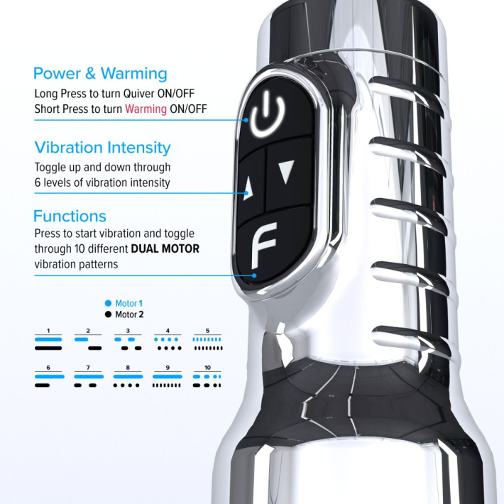 Masturbator Cu Vibratii Fleshlight Quiver Reincarcabil 9
