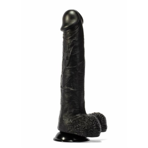 x-men, Dildo Realistic Cu Ventuza Geoff, Negru, 30 Cm, pasiune.ro