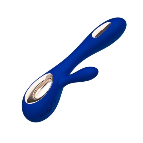 LELO, Vibrator Rabbit Soraya Wave, Albastru Royal, 21.5 Cm, pasiune.ro