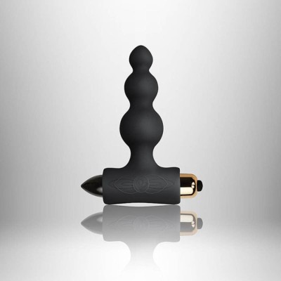 Dildo Anal Cu Vibratii Bubbles Petite Sensations, Negru, 10.5 Cm