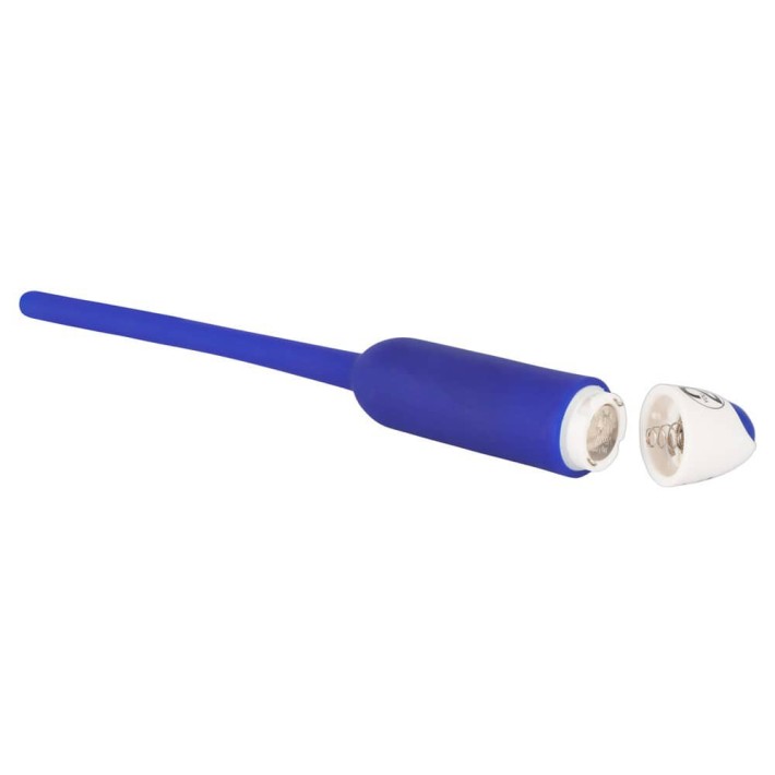 Dilatator Cu Vibratii / Vibrator Pentru Stimulare Uretrala, Albastru, 19 Cm