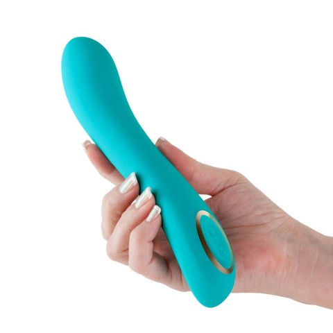 Vibratoare Clasice, Vibrator Clasic Obsessions - Zeus, Turcoaz, 21 Cm, pasiune.ro