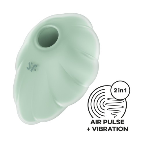 pulse, Vibrator Clitoridian Air Pulse + Vibratii Cloud Dancer, Verde, pasiune.ro