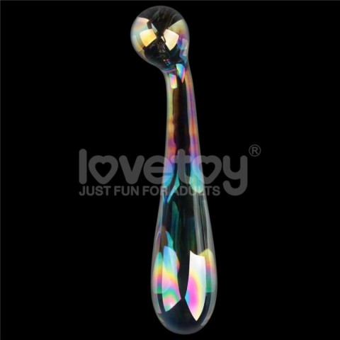 Dildouri Sticlametal, Dildo Sticla Twilight Gleam Glass Dildo- Alluring Arc, Transparent, 17 Cm, pasiune.ro
