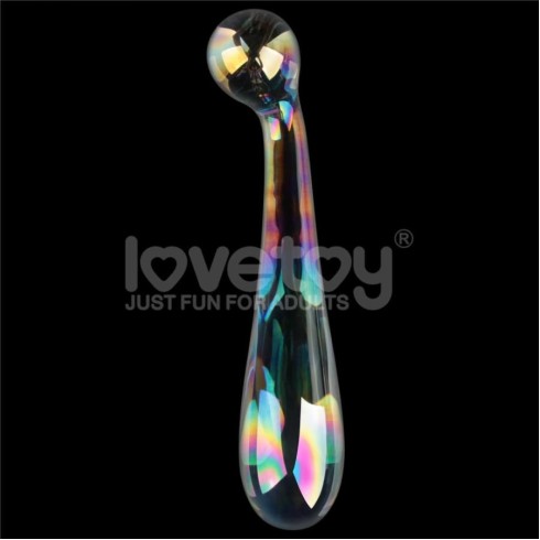 dildo, Dildo Sticla Twilight Gleam Glass Dildo- Alluring Arc, Transparent, 17 Cm, pasiune.ro