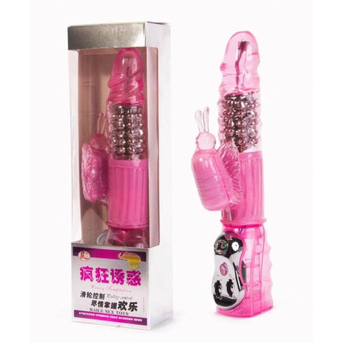 vibrator, Vibrator Rabbit Multi Speed, Roz, 25.5 Cm, pasiune.ro