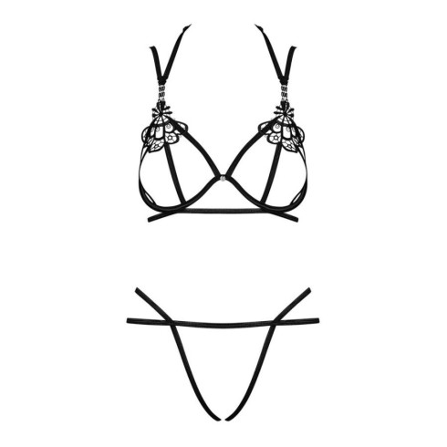 Set Lenjerie Fantezie Sexy Badossa, Negru,  S/M