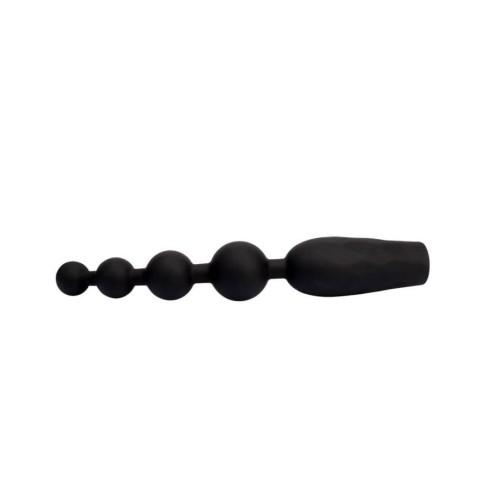 anal, Bile Anale Cu Vibratii Bumpy Bead, Negru, 18.5 Cm, pasiune.ro