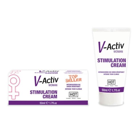 stimulant, Crema Afrodiziaca Pentru Femei V-activ, 50 Ml, pasiune.ro
