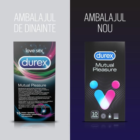Prezervative,  Prezervative Durex Mutual Pleasure 10 Buc, pasiune.ro