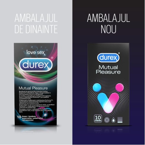 prezervative,  Prezervative Durex Mutual Pleasure 10 Buc, pasiune.ro