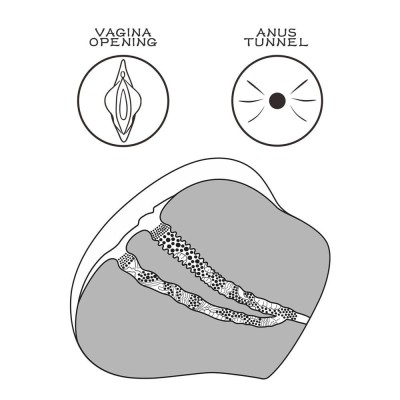 Masturbator 2-in-1 Vagin+anus Streetgirls 4, Natural