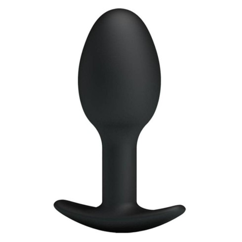 pretty, Dop Anal Heavy Balls Silicone Butt Plug 1, Negru, 8 Cm, pasiune.ro