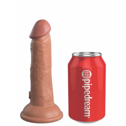 Pipedream - King Cock Elite, Dildo Clasic Cu Ventuza Dual Density Silicone Cock, Bronz, 15 Cm, pasiune.ro
