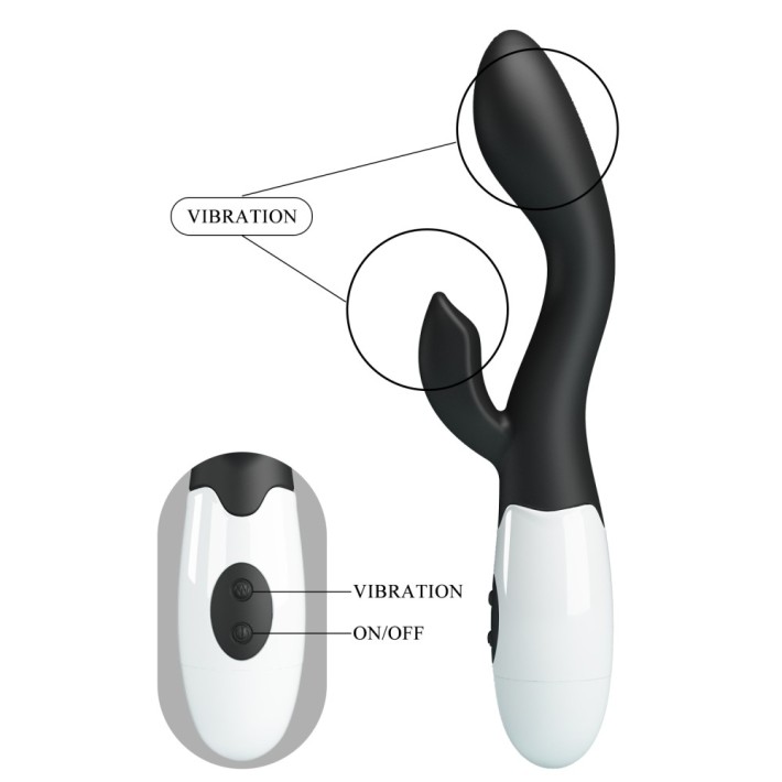 Vibrator Rabbit Brighty, Negru, 20 Cm 6
