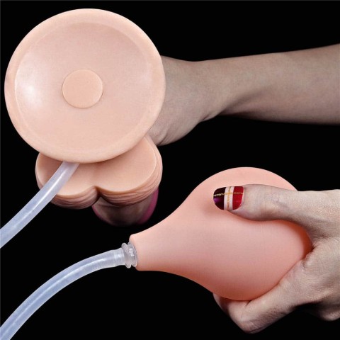 Dildouri, Dildo Clasic Cu Functie Ejaculare Squirt Extreme, Natural, 22.8 Cm, pasiune.ro