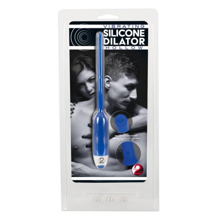 Dilatator Cu Vibratii / Vibrator Pentru Stimulare Uretrala, Albastru, 19 Cm