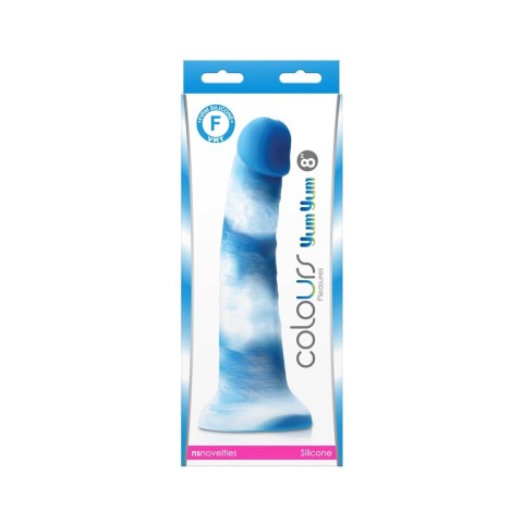 Dildouri Anale, Dildo Clasic Colours Pleasures Yum Yum, Albastru, 20 Cm, pasiune.ro