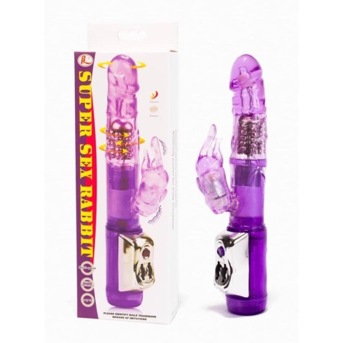 Debra, Vibrator Super Sex Rabbit, Mov, 21 Cm, pasiune.ro