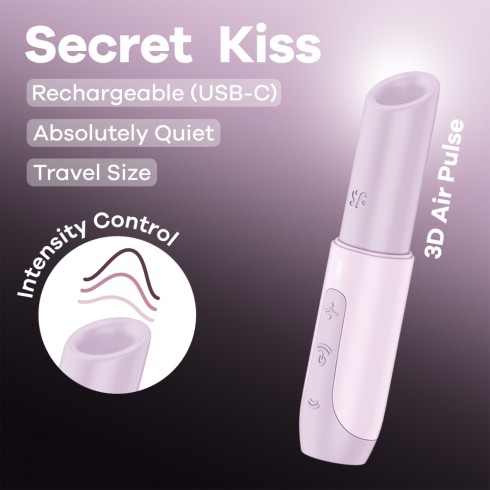 pulse, Stimulator Clitoridian Cu Air Pulse Secret Kiss, Roz, pasiune.ro