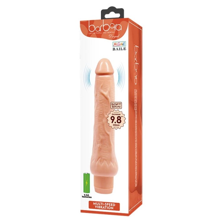 Vibrator Realistic Barbara Dryad, Natural, 24.8 Cm 4