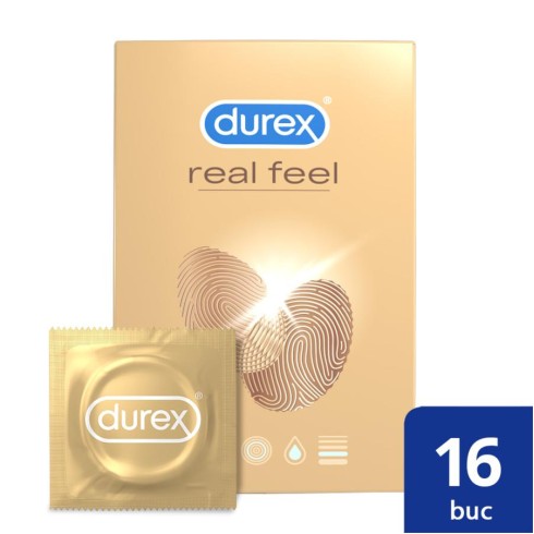 prezervative, Prezervative Durex Real Feel 16 Buc, pasiune.ro