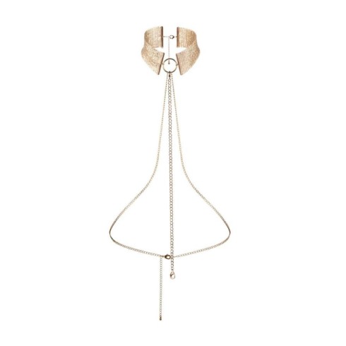 metal, Colier Tip Choker Désir Métalique Collar, Auriu, pasiune.ro