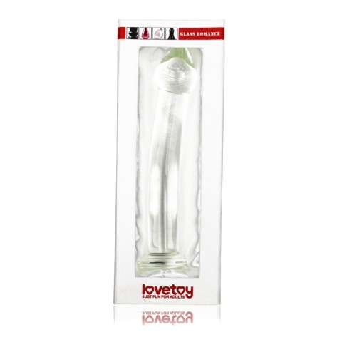 Dildouri Sticlametal, Dildo Din Sticla Glass Romance, Transparent, 19 Cm, pasiune.ro