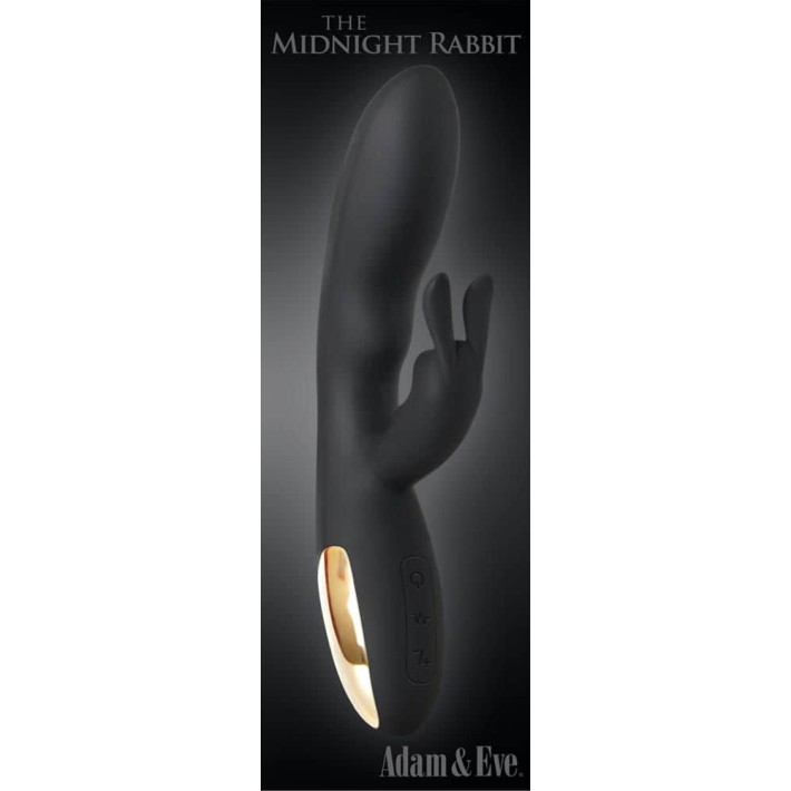 Vibrator The Midnight Rabbit, Negru, 20 Cm