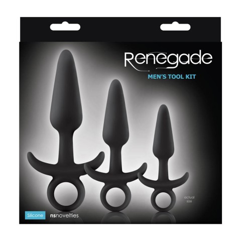 Vibratoare Seturi, Set 3 Dopuri Anale Renegade Mens Tool Kit, pasiune.ro