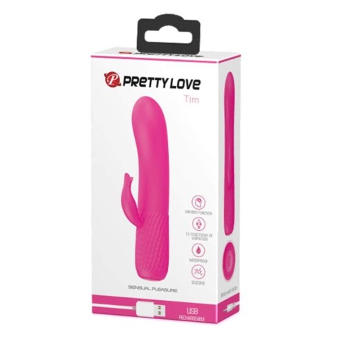 pretty, Vibrator Tim, Roz, 15 Cm, pasiune.ro