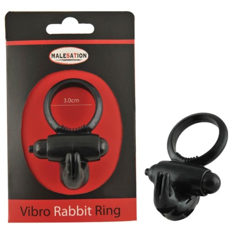 inel, Inel Penis Cu Vibratii Vibro Rabbit Ring, Negru, pasiune.ro