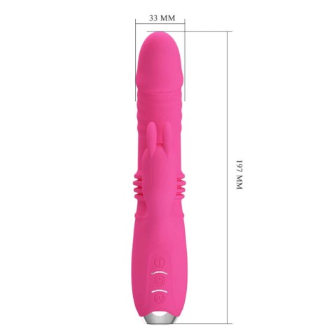 Vibratoare Rabbit, Vibrator Up-down Dorothy, Roz, 19.5 Cm, pasiune.ro