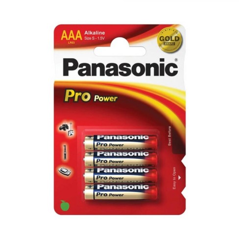 Set 4 Baterii Alcaline AAA Panasonic Pro Power