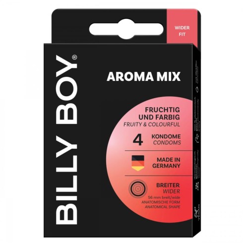 prezervative, Prezervative Billy Boy Aroma Mix 4 Buc, pasiune.ro