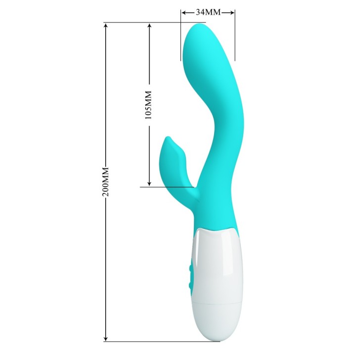 Vibrator Rabbit Brighty, Turcoaz, 20 Cm 8