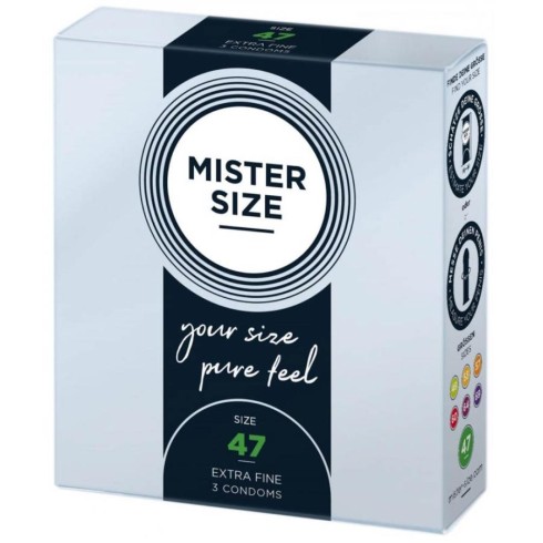 latex, Mister Size 47 Mm Condoms 3 Pieces, pasiune.ro