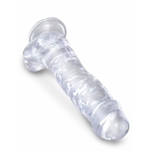 dildo, Dildo Clasic Cu Ventuza King Cock, Transparent, 20 Cm, pasiune.ro