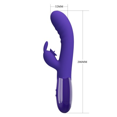 Vibrator Rabbit Cerberus Youth, Albastru, 20.5 Cm
