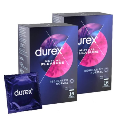 Pachet Prezervative Durex Mutual Pleasure 2x16, 32 Bucati 